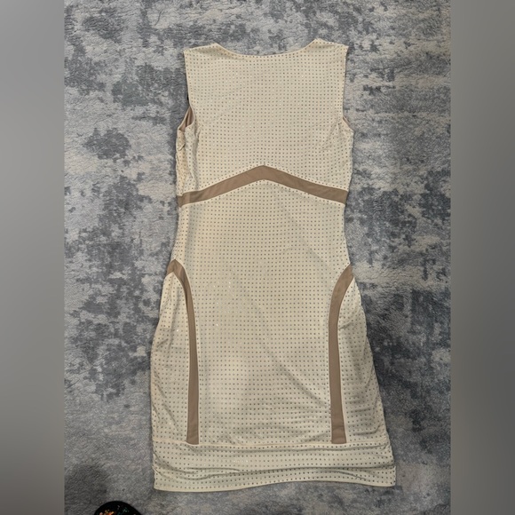 Bebe - Cream and beige rhinestone dress - S/P - Picture 3 of 4